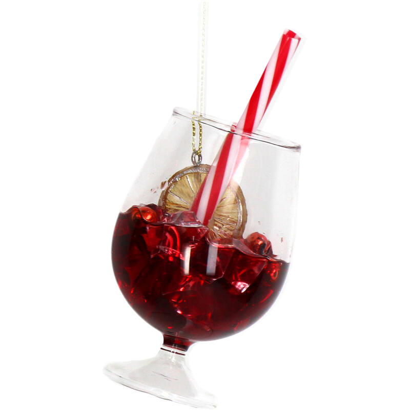 Ornament Cocktail Zoet Glas Rood