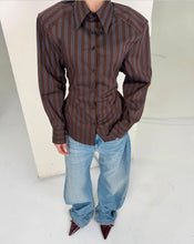 Load image into Gallery viewer, Jada Striped Blouse Brown
