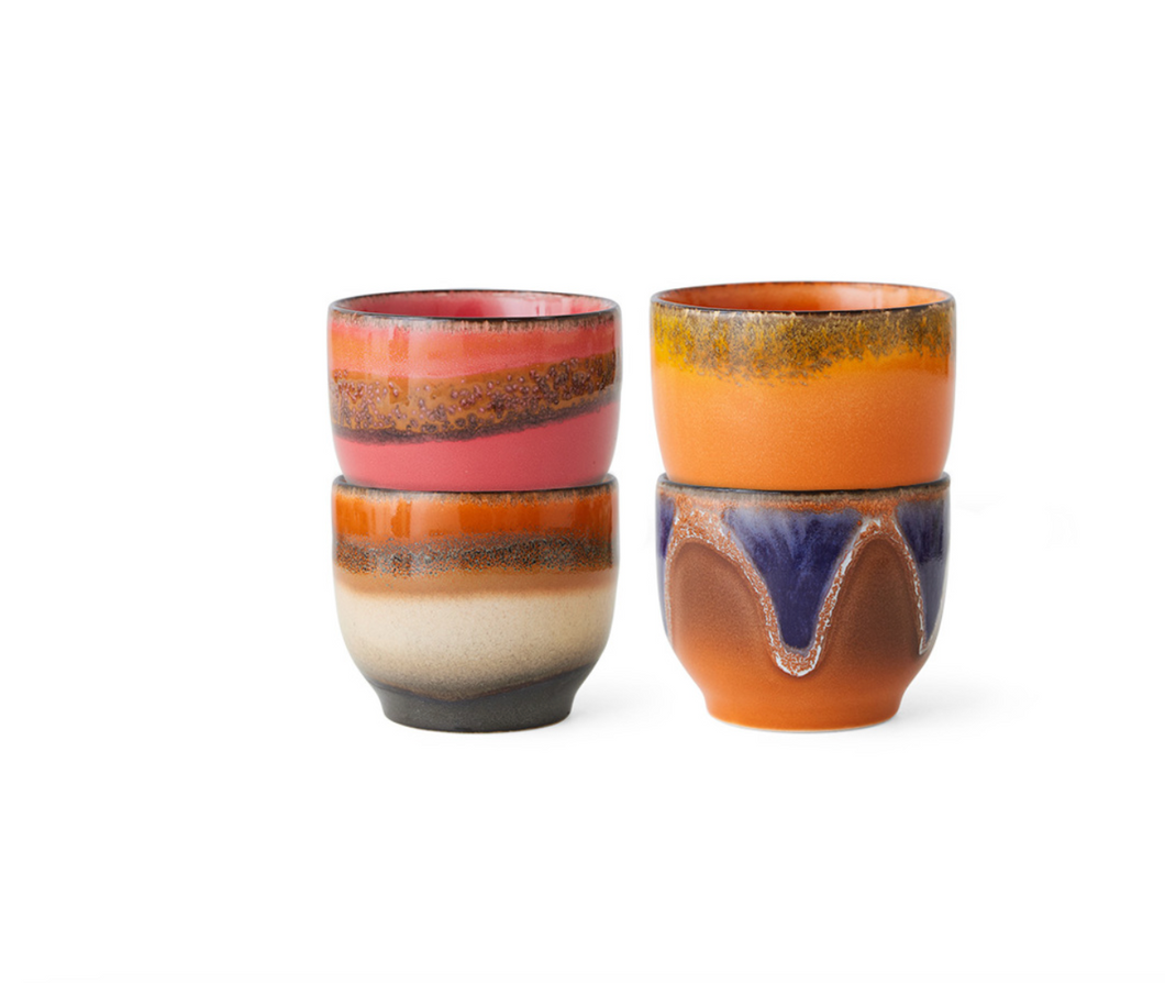 70s Ceramics: Coffee Cups Java (Set of 4)