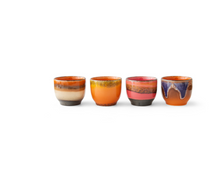Load image into Gallery viewer, 70s Ceramics: Coffee Cups Java (Set of 4)
