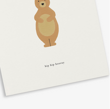 Load image into Gallery viewer, Card Birthday bear (hip hip hooray)
