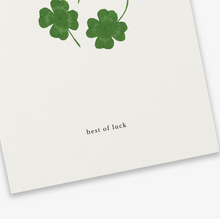 Load image into Gallery viewer, Card Clover (best of luck)
