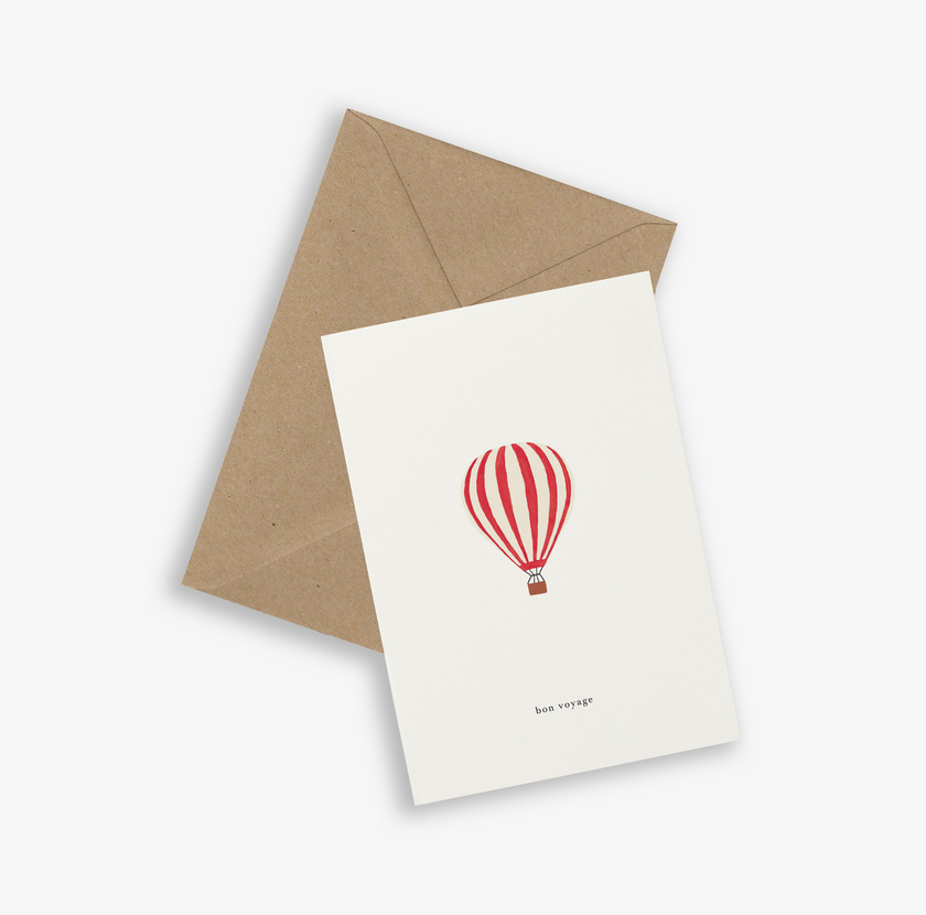 Card Hot Air Balloon (bon voyage)