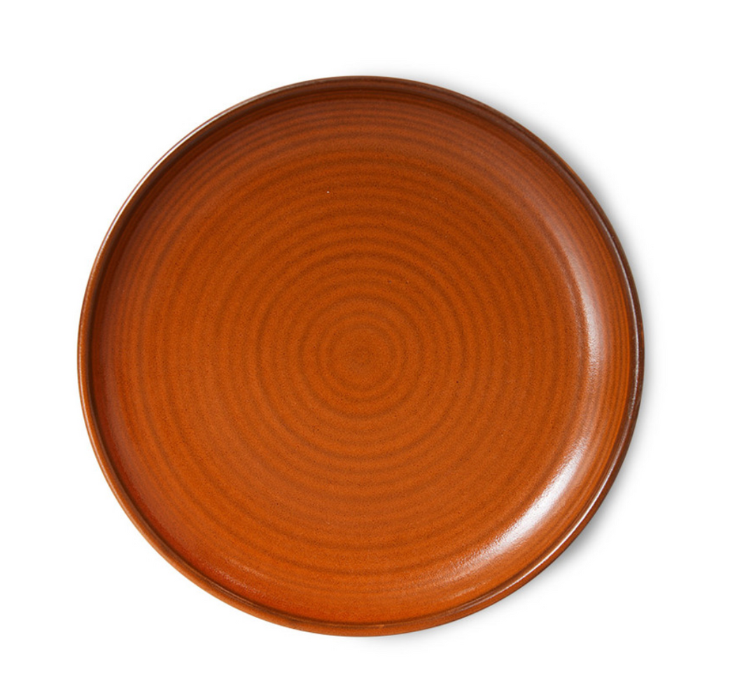 Chef ceramics: side plate, burned orange