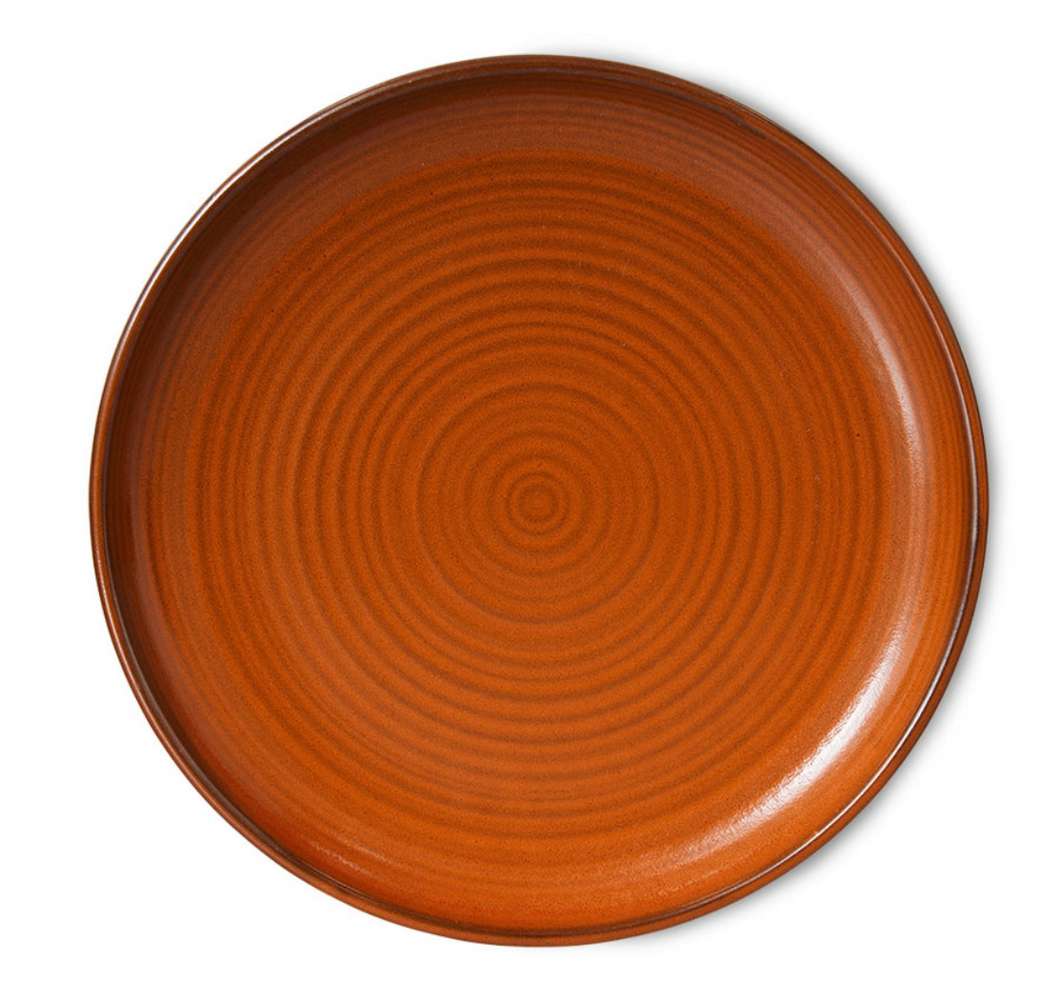 Chef ceramics: Diner Bord, Donker Oranje