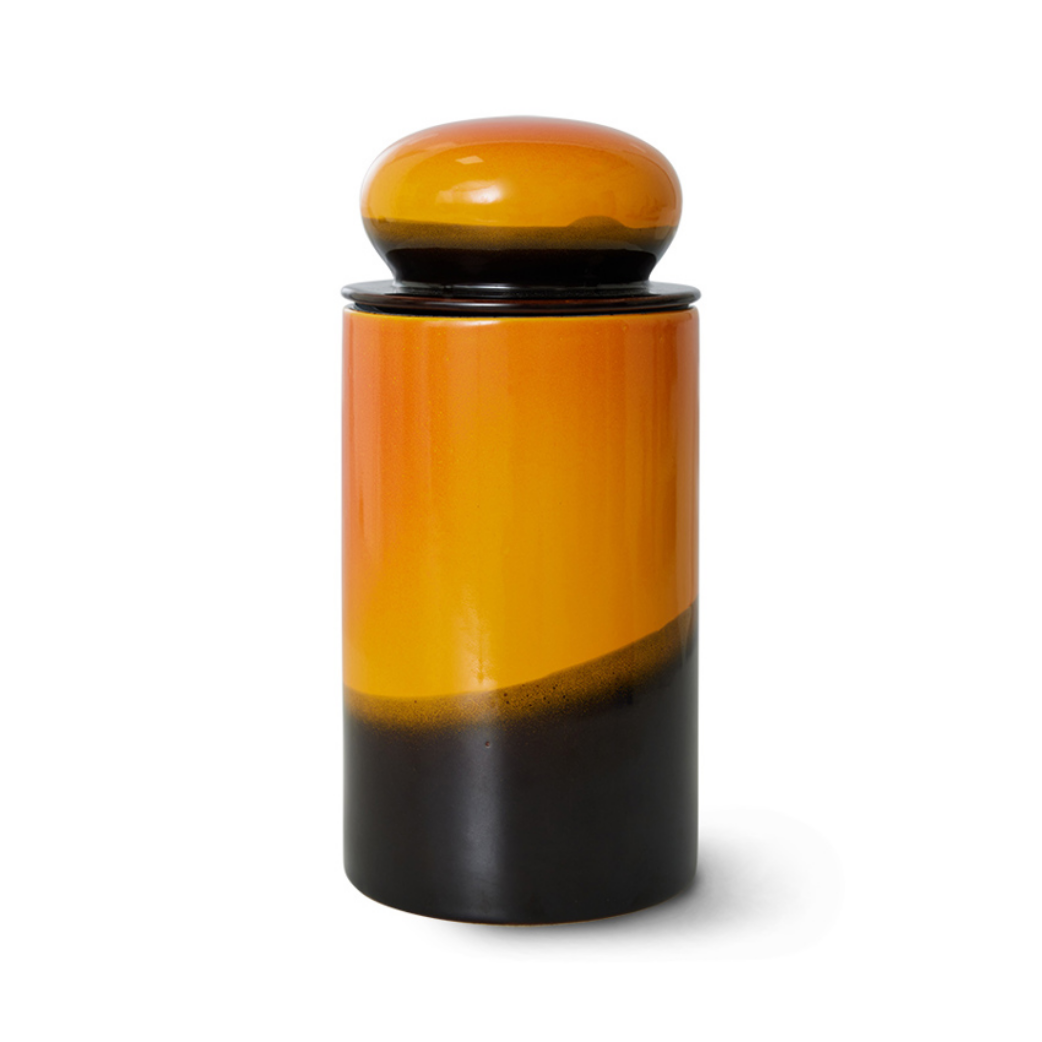 70s ceramics: storage jar, sunshine