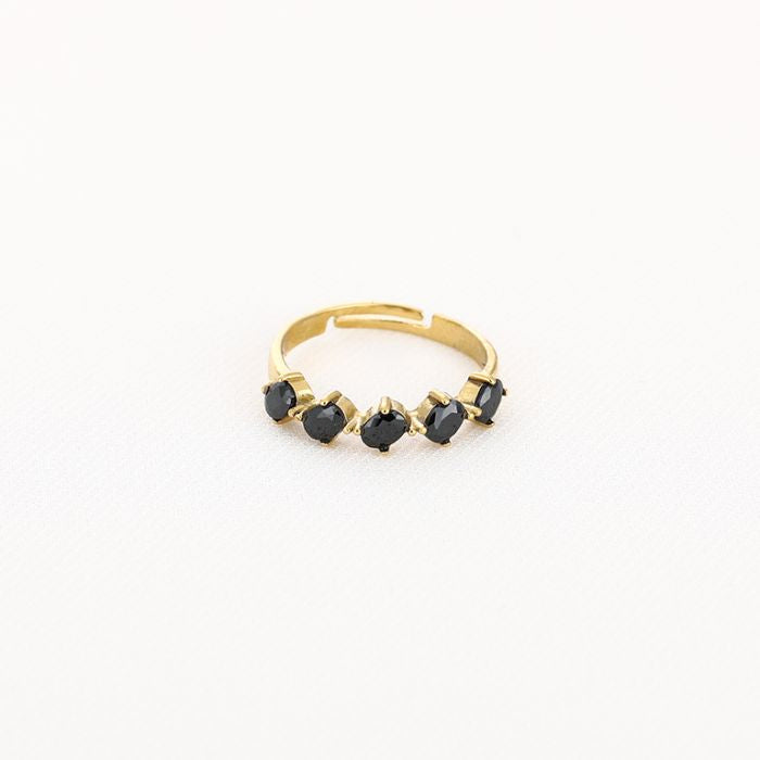 Basic ring met zirkonia - Verschillende Kleuren