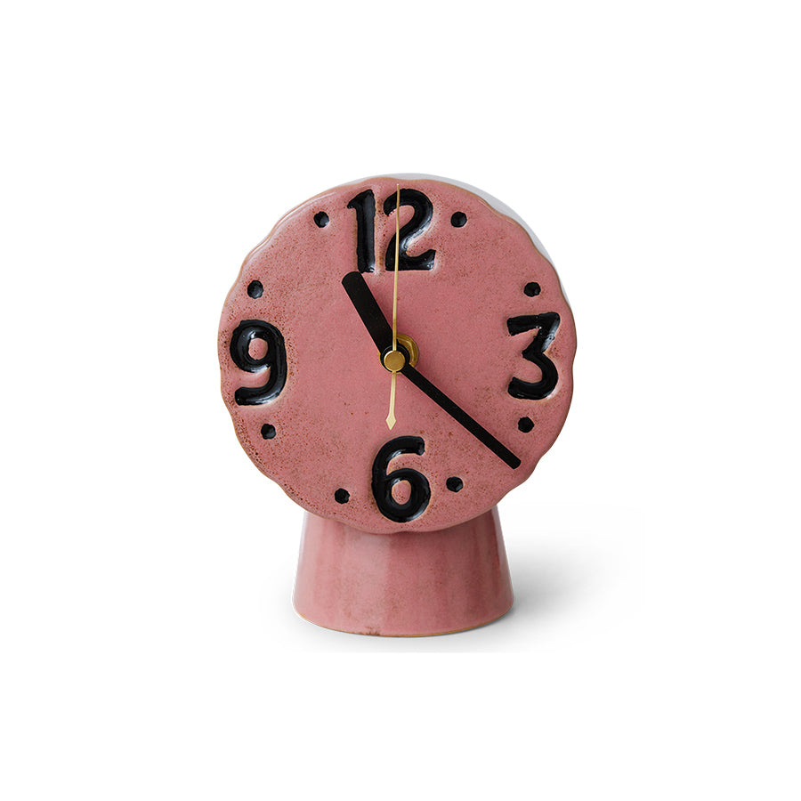 Retro Keramieke clock Roze