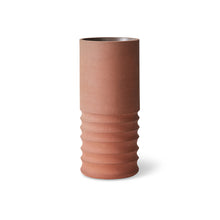 Afbeelding in Gallery-weergave laden, Handgemaakte  Terracotta Tube Vaas
