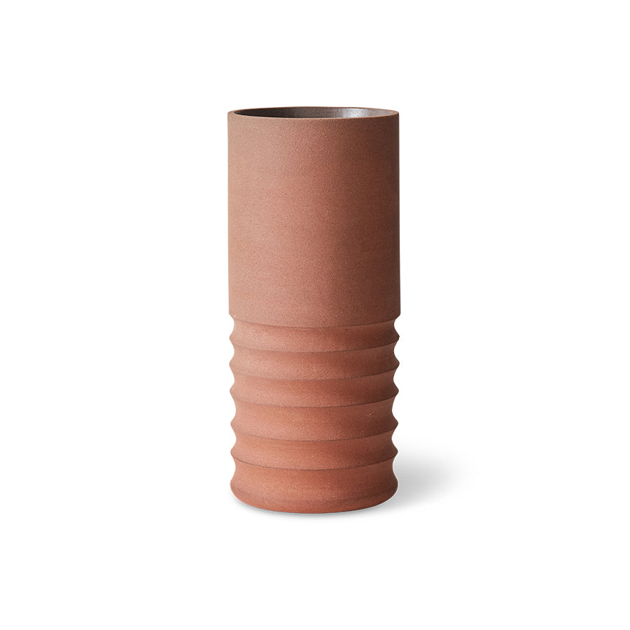 Handgemaakte  Terracotta Tube Vaas