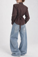 Afbeelding in Gallery-weergave laden, Jada Striped Blouse Brown
