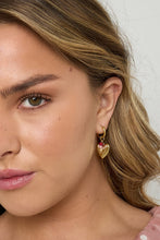 Afbeelding in Gallery-weergave laden, Oorbellen met Hart en Kralen
