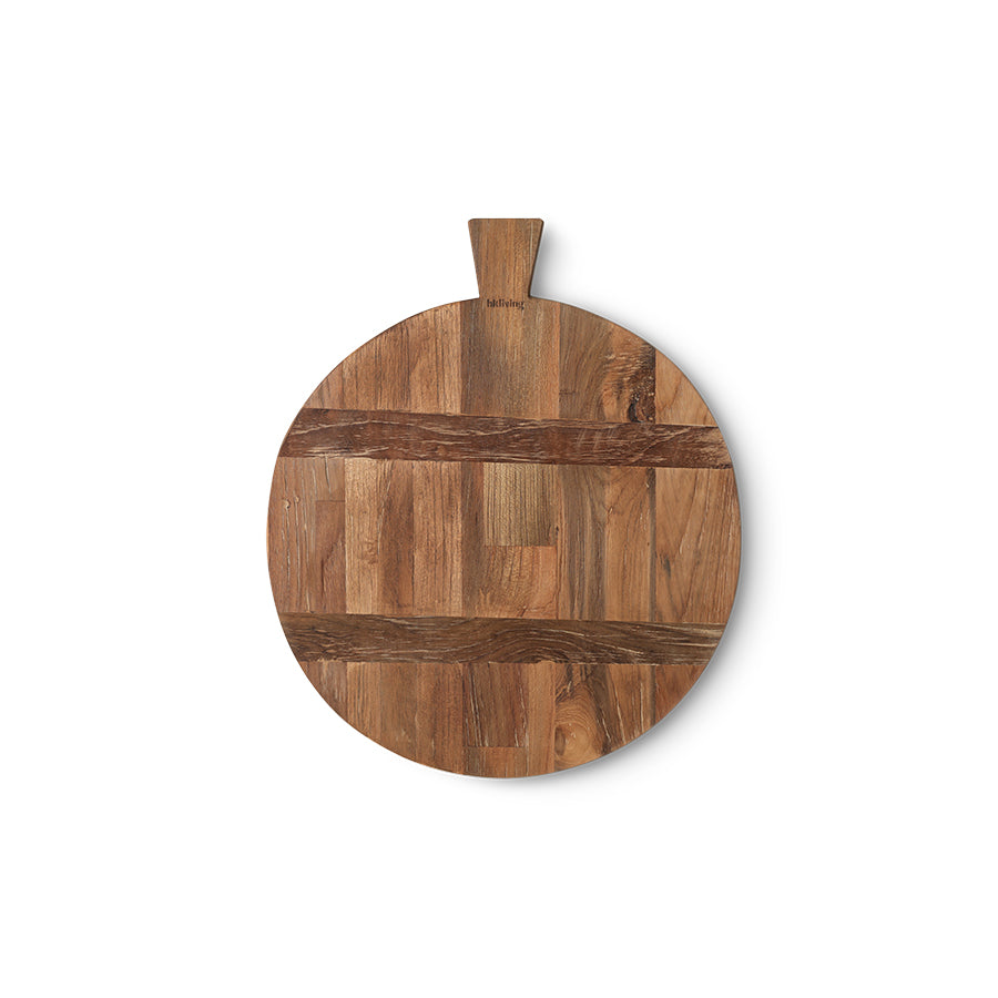 Broodplank Teak Rond M