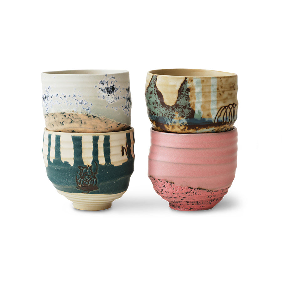 Artist Ceramics: Koffie Mokken Set van 4