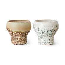 Afbeelding in Gallery-weergave laden, 70s ceramics: Lungo Mokken, Coral (set van 2)
