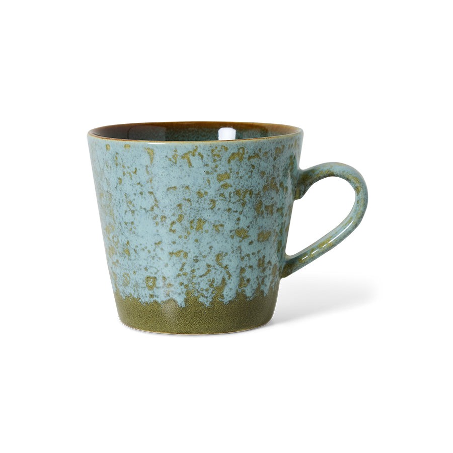 70s Ceramics: Cappuccino Mok Verdigris