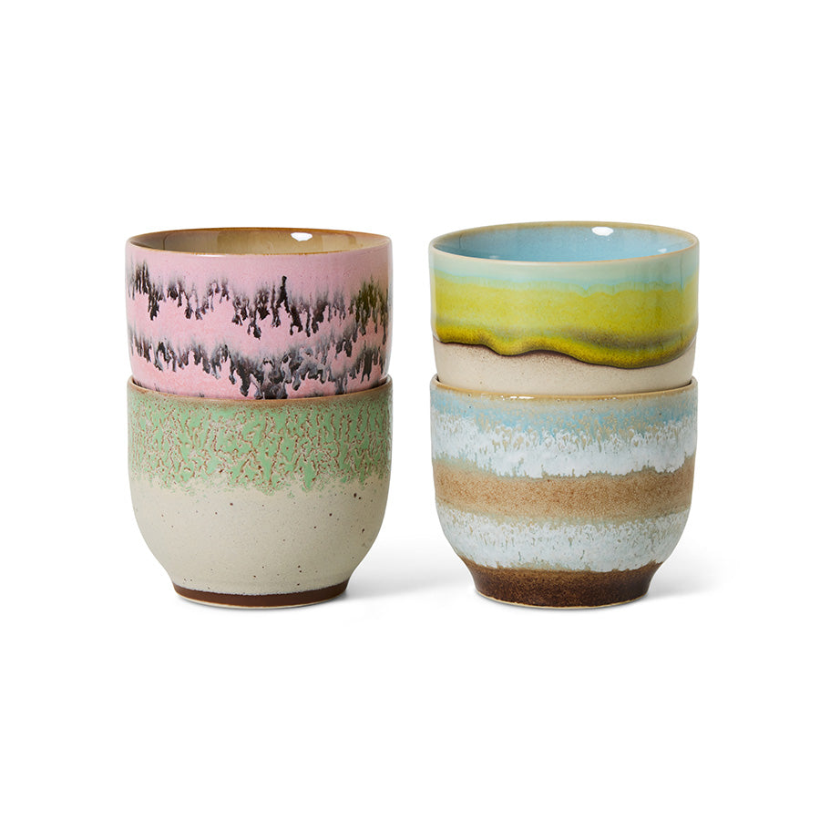 70s Ceramics: Café Cups Lagoon