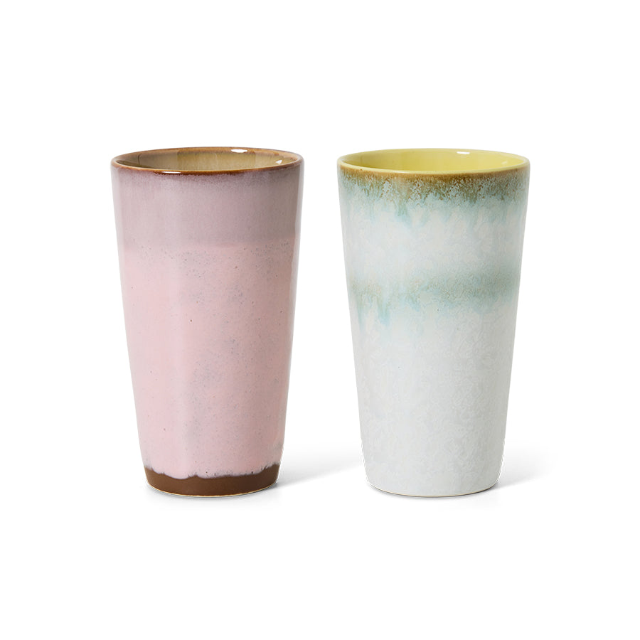 70s ceramics: Latte Mok Forest (set van 2)