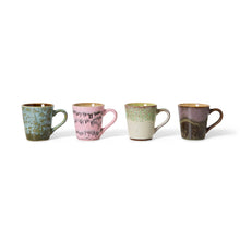Load image into Gallery viewer, 70&#39;S Ceramic Espresso mug Retro S/4
