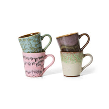 Load image into Gallery viewer, 70&#39;S Ceramic Espresso mug Retro S/4
