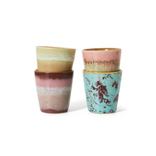 Load image into Gallery viewer, 70s ceramics: ristretto mugs, Good vibes (set of 4)
