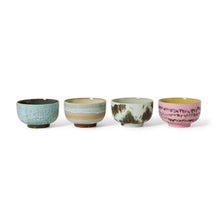 Load image into Gallery viewer, 70s ceramics: noodle bowls
seabreeze, set of 4
