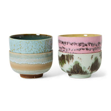 Load image into Gallery viewer, 70s ceramics: noodle bowls
seabreeze, set of 4
