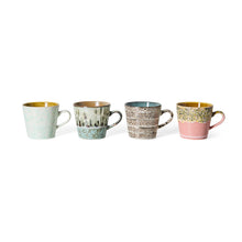 Load image into Gallery viewer, 70s Ceramics: Cappuccino Mugs, Verve (set of 4)
