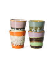 Afbeelding in Gallery-weergave laden, 70'S Keramiek Ristretto mokken Nostalgia S/4
