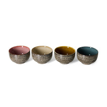 Afbeelding in Gallery-weergave laden, 70s Ceramics: Noodle Kommen Brew Variation (set van 4)
