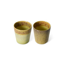 Afbeelding in Gallery-weergave laden, 70s Ceramics: Van Gogh Koffie Mokken  Sunflowers S/2
