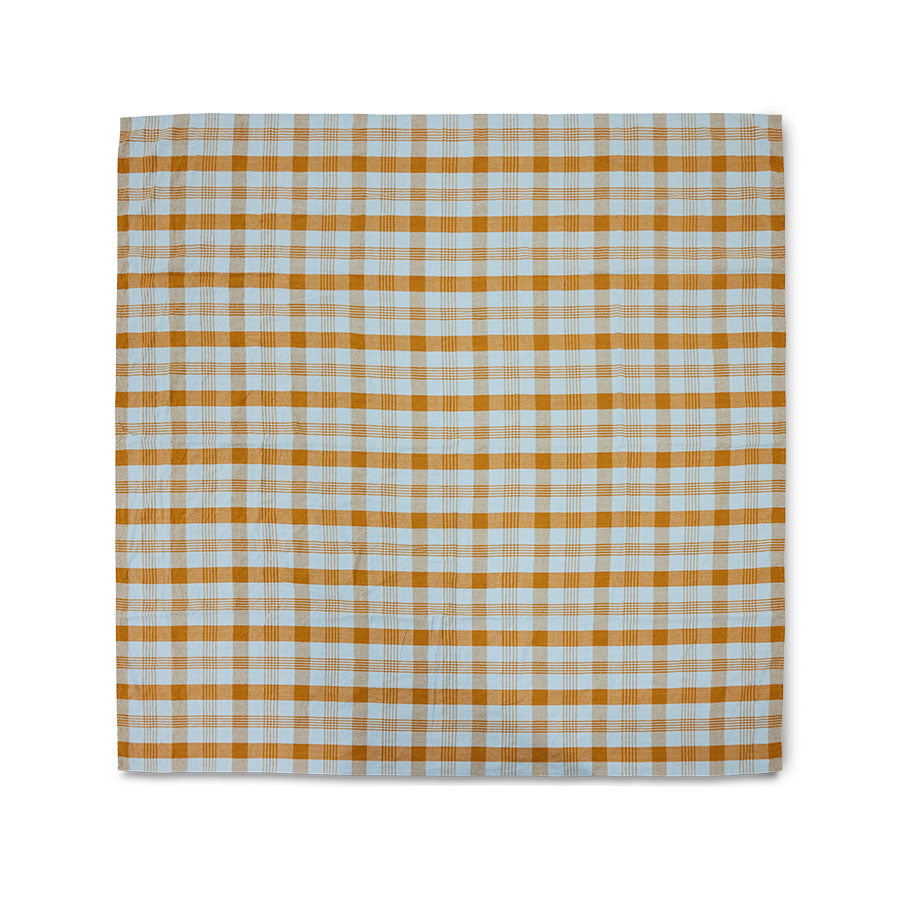 Vida check table cloth Amber