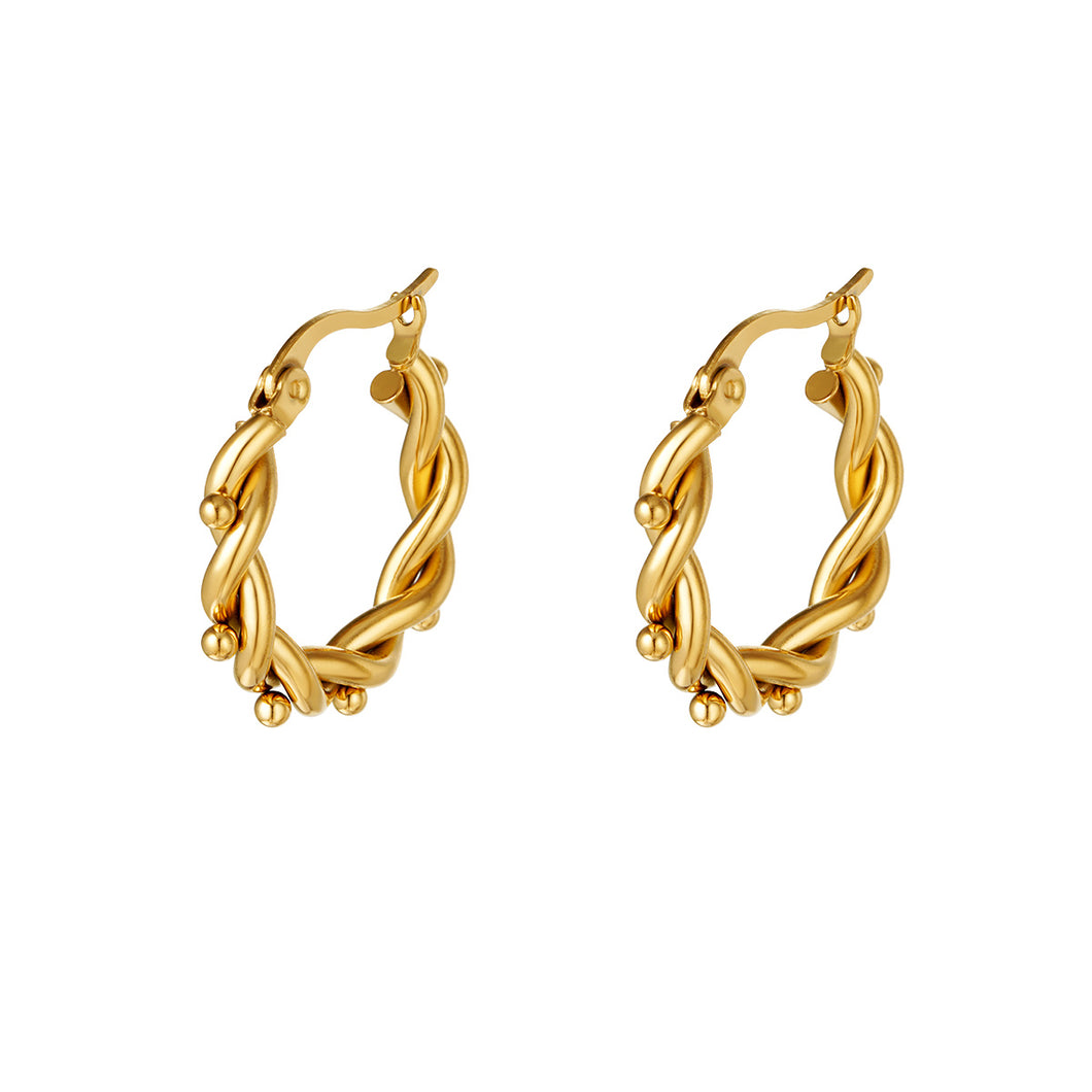 Earrings Hoop S - Gold, Silver