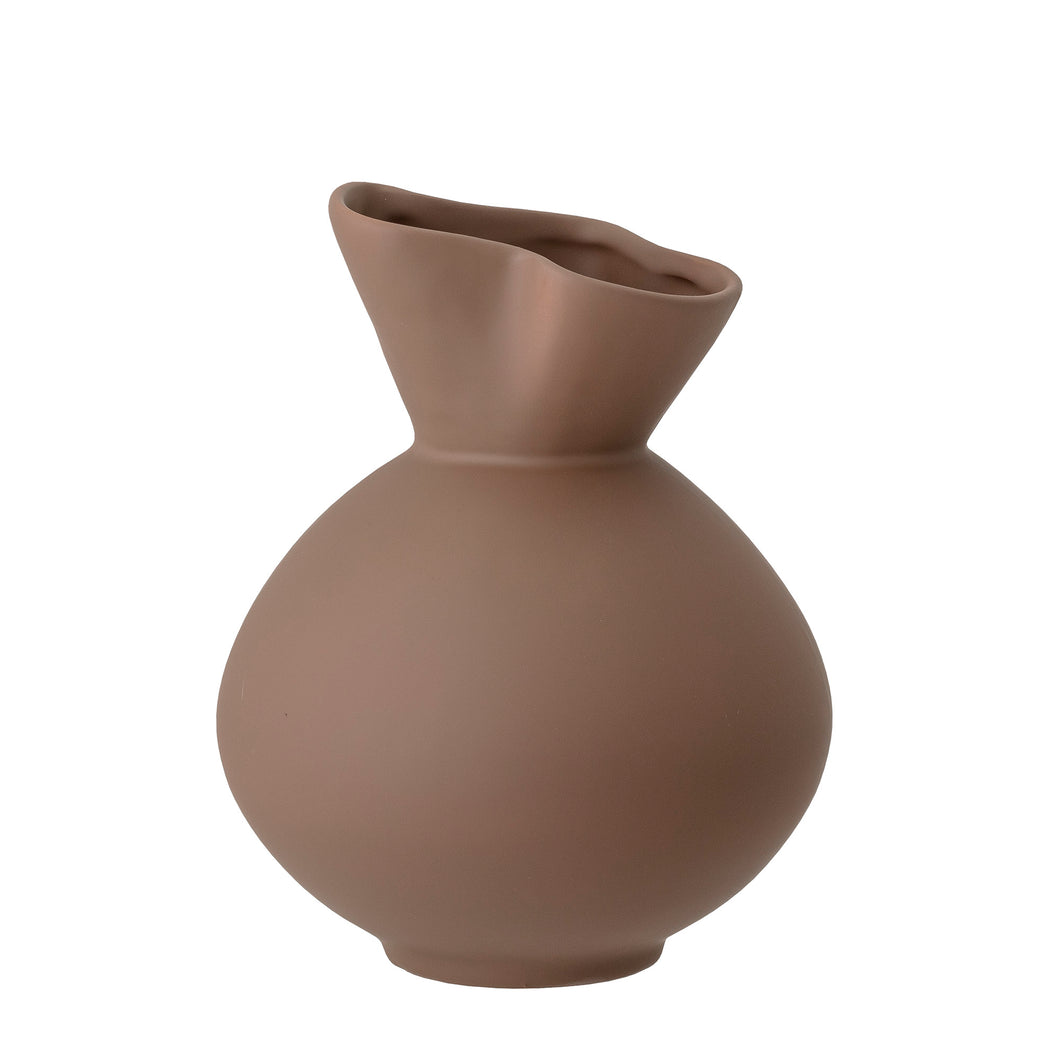Nica Vase, Brown, Stoneware