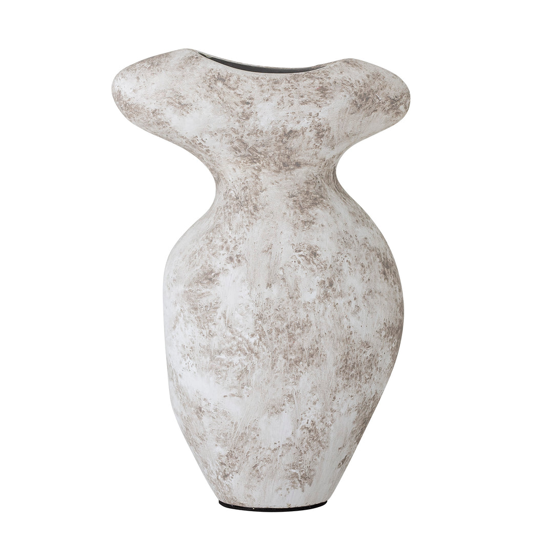Nori Deco Vase, Grey, Terracotta