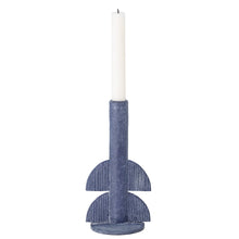 Load image into Gallery viewer, Bess Candlestick, Blue, Polyresin
