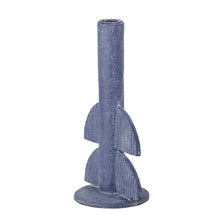 Load image into Gallery viewer, Bess Candlestick, Blue, Polyresin
