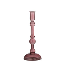 Load image into Gallery viewer, Ferah Candlestick, Purple, Glass

