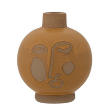 Load image into Gallery viewer, Jilian Candlestick, Brown, Stoneware

