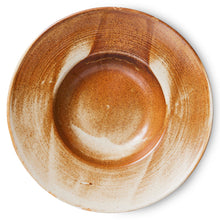 Load image into Gallery viewer, Chef ceramics: pasta plate, rustic cream/brown
