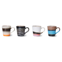 Load image into Gallery viewer, 70s ceramics: espresso mugs, Funky (set of 4)
