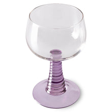 Load image into Gallery viewer, Swirl Wine Glass High, Purple




