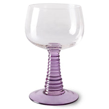 Load image into Gallery viewer, Swirl Wine Glass High, Purple



