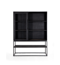 Load image into Gallery viewer, Karma Charcoal Cabinet  1 Glass Door 
