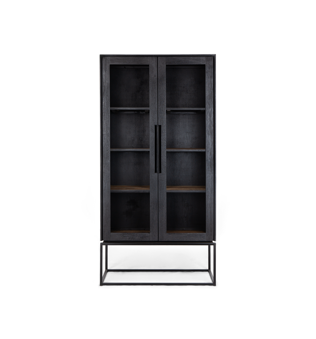 Karma Cabinet 2 Glass Doors in Charcoal