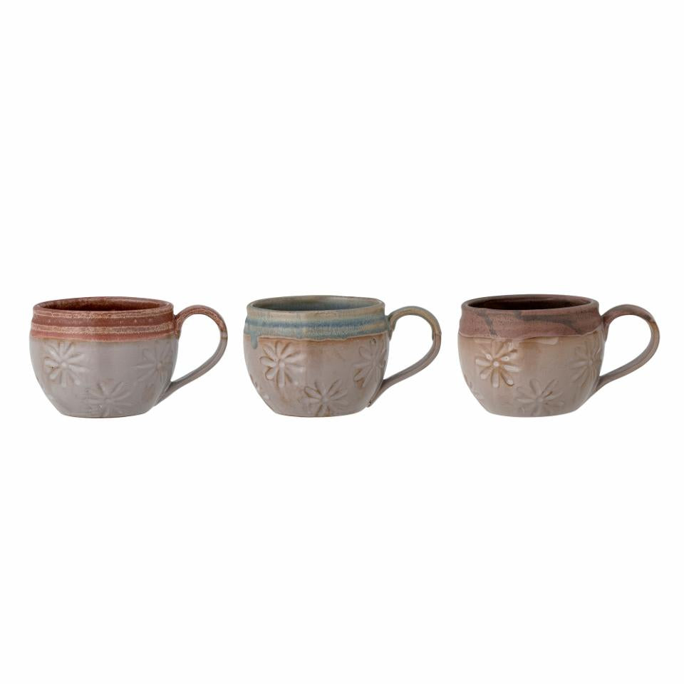 Aster Mug, Brown, Stoneware S/3