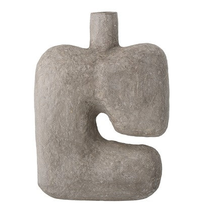 Deco Vase Gray, Paper Mache