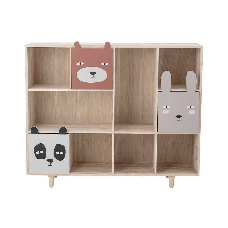 Paulownia Bookcase with Drawers