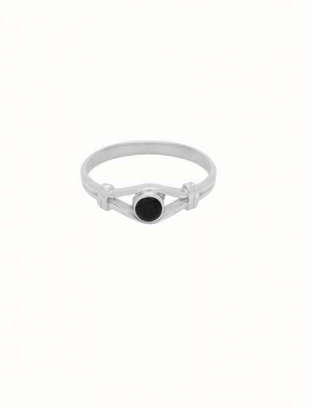 Eye Ring Zwart/Zilver