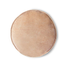 Load image into Gallery viewer, Velvet Seat Cushion Round Peach
